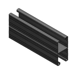 MEFA Montageschiene C-Profil doppelt V2A, 45 / 90 / 2 mm L= 6 m – 080007001