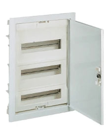 LEGRAND Unterputz Kleinverteiler 3-reihig 36+6TE mit Metalltür, Signalweiß, IP30 – 001433