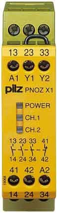 Not-Aus-Schaltgerät 24VAC/DC 3n/o 1n/c PNOZ X1 #774300 – 774300