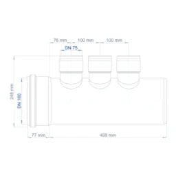 POLOPLAST PO Lüftungsverteiler kompakt POLO-KWL DN 160/6x75 – 03039