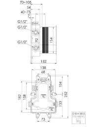 STEINBERG Steinberg Universal Unterputzkörper 1/2" mit 3-Wege-Umsteller – 010 4130 3