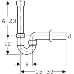 GEBERIT GE Fertigablauf in PP f Wasch- u Geschirrspuelmaschine d 50 weiss 152702 – 152.702.11.1