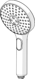 HANSA Hansa Handbrause Hansaactivejet 8433 0100 3-strahlig grau/chrom – 8433 0100