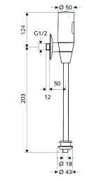 SCHELL SCHELL Infrarot-Urinal-Spülarmatur SCHELLTRONIC 9 Volt chrom – 01 113 06 99