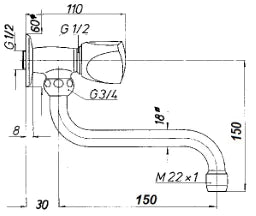 SCHMIEDL GS Schwenkventil 1/2" – GS0800P