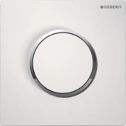 GEBERIT GE Urinalsteuerung Typ10 Handpneumatik rund, weiss/chrom, KS – 116.015.KJ.1