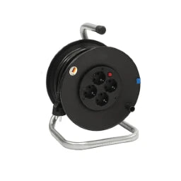 BACHMANN Kabeltrommel 4-fach mit Thermoschutz 25m – 392.180