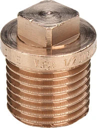 VIEGA Viega Stopfen 3290 mit Vierkant und Rand in R1 1/4 Rotguss – 322 175