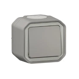 LEGRAND FR AP Kreuzschalter 10 AX, Schraubklemme n, IP 55, IK 07, Grau – 069716L