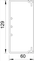 OBO Wand- und Deckenkanal mit Bodenlochung 6 0x130x2000 Polyvinylchlorid reinweiß RAL – 6191223