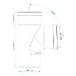 POLOPLAST PO Abzweig POLO-KAL NG DN 110/110/87Grad – 02232