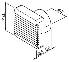 HELIOS Helios Minilüfter HR90KE mit el. Klappe – 334