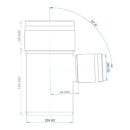 POLOPLAST PO Abzweig POLO-KAL XS DN 90/50/87Grad – 102830