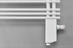 ZEHNDER Zehnder Anschlußarmatur vernickelt m. Blende weiß, lang f. Yuccca – 976031