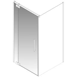 PALME Palme Aprejo Pendeltür 985x2000mm links, Glas, nano Cenit-Chrom – V6VVD210/K1/29L