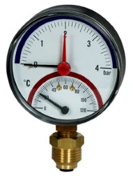 JAKO Mano-Thermometer Fig H 30A 1/2" 80 mm Dm Anschl.unten – 8070500000