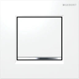 GEBERIT GE Urinalsteuerung Typ30 Handpneumatik eckig, weiss/glanzchrom, KS – 116.017.KJ.1
