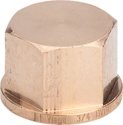 VIEGA Viega Kappe 3301 mit Mehrkant in Rp2 Rotguss – 268 343