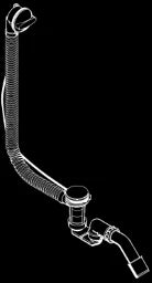 HANSGROHE HG Flexaplus Wannenab-und Überlaufgarnitur kpl. 6/4" chrom – 58143000