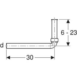 GEBERIT GE WT UP Siphon Verlaengerung Ventil, weiss 240649 – 240.649.11.1