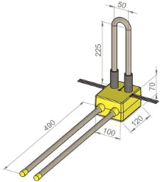 MHS mhs-Ventilheizkörper V-HKU Heizung Rohr:Supersan Kupfer – 01331CU0000000