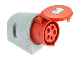 PC ELECTRIC CEE Wandsteckdose 32A 5p 6h IP44, schraublose Klemme – 125-6TT
