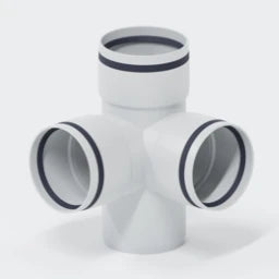 POLOPLAST PO Eckdoppelabzweig POLO-KAL 3S DN 90/90/90/87Grad – 102675