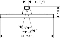 HANSGROHE HG Activera S Kopfbrause 240 1jet EcoSmart+ chrom – 28057000