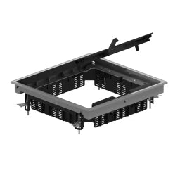 VERGOKAN Klappdeckel Kunststoff Teppichrand grau RAL 7011 – KDVKK3.5-7011