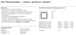 GIRA Rahmen 1fach Flächenschalter, reinweiß glänzend – 0211112