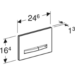 GEBERIT GE Betaetigungsplatte Sigma50 2-Mengen weiss-alpin, square – 115.788.11.2