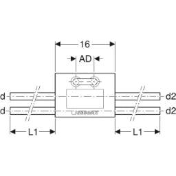 GEBERIT GE FlowFit Anschluss Box Typ T d20 x 16 x 20mm – 619.371.00.1