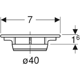 GEBERIT GE Ablaufdeckel Duschwanneneinlauf d52mm, verchromt – 150.241.21.1