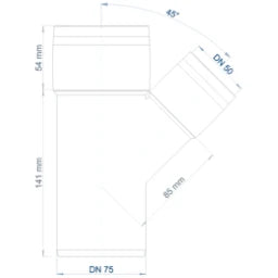 POLOPLAST PO Abzweig POLO-KAL 3S DN 75/50/45Grad – 102643