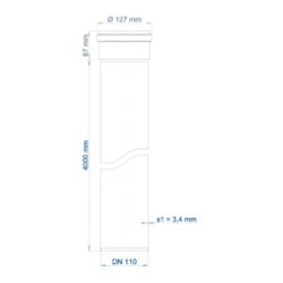 POLOPLAST PO Steckmuffenrohr POLO-KAL NG DN 110/4000 – 02047