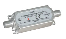 TRIAX Inline-Verstärker SAT + Terr., 47-2300 M Hz, 16-20 dB, Fernspeisung 13-18V, F-Buc – 300401