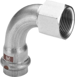 VIEGA Viega Bogen 90 Grad mit SC Temponox 1714.5 in 15mmxRp1/2 Stahl nichtrostend – 812 508