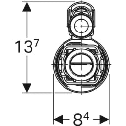GEBERIT GE Keramik-Spuelgarnitur 2-Mengen d50mm – 282.352.21.1