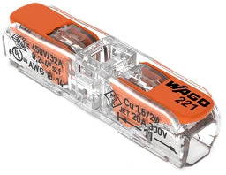WAGO Durchgangsverbinder mit Hebel, max. 4 mm² – 221-2411
