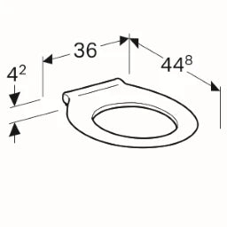 GEBERIT SANITAER Geberit Renova Comfort Basic WC-Sitzring weiß, antibak, m. edst. Scharnierwelle – 572860000