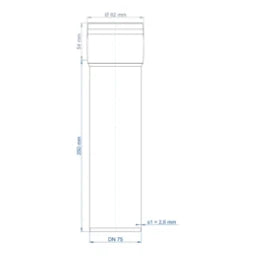 POLOPLAST PO Steckmuffenrohr POLO-KAL XS DN 75/250 – 102031