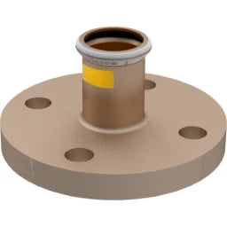 GEBERIT GE Mapress Kupfer Gas Flansch PN10/16 mit Pressmuffe, d28mm – 34715