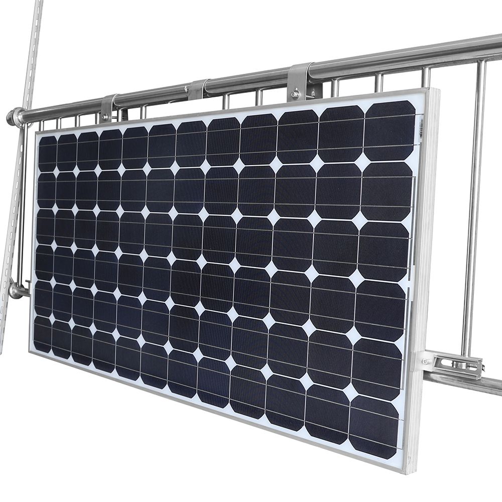 Solarmodul Halter für Balkongeländer Rahmenhöhe 30-35mm 1800mm Modullänge SALE