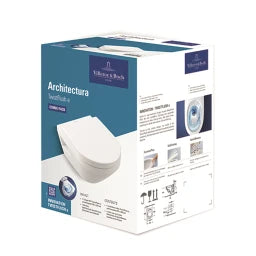 VILLEROY&BOCH V&B Architectura Combi-Pack oval 370x530x355mm wandhängend weiß – 5684CL01
