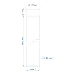 POLOPLAST PO Steckmuffenrohr POLO-KAL NG DN 110/1500 – 02044