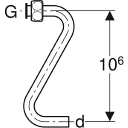GEBERIT GE Verbindungsrohr Z zu Fuellventil Typ380 – 240.710.00.1