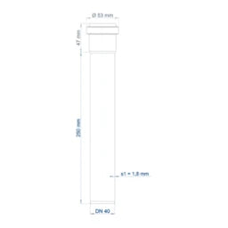 POLOPLAST PO Steckmuffenrohr POLO-KAL NG DN 40/250 – 02011