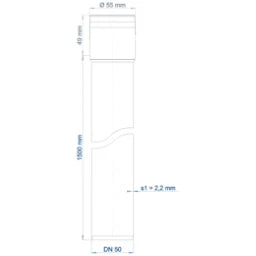 POLOPLAST PO Steckmuffenrohr POLO-KAL 3S DN 50/1500 – 102404
