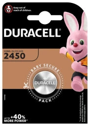 DURACELL Lithium Knopfbatterie 3V CR2450, DL2450, 1er Blister – 030428