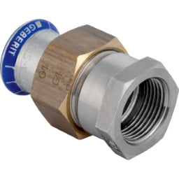 GEBERIT GE Mapress ES Uebergangsverschraubung m. UeWM aus Messing d35mm x Rp5/4 – 35307